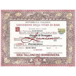 Talloncino Bomboniera Laurea